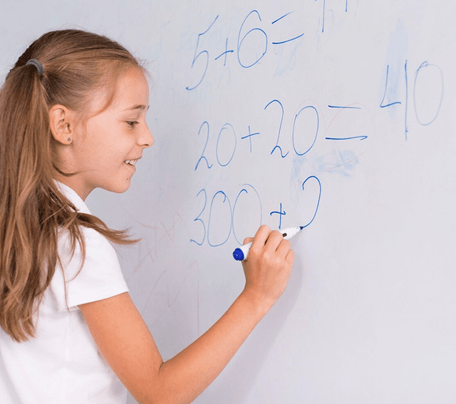 Student solving math